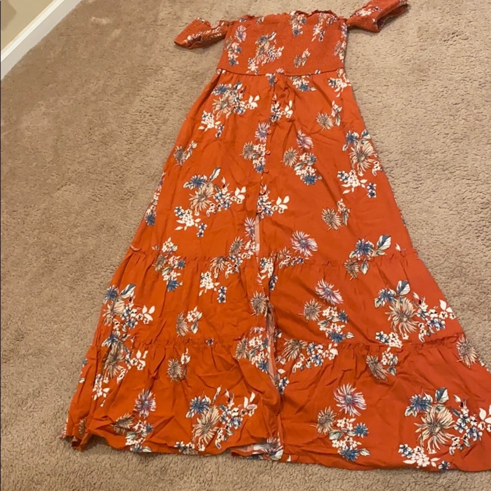 Off shoulder floral Maxi dress